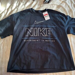New With Tags Nike Men's Black Tee with Blue Accents